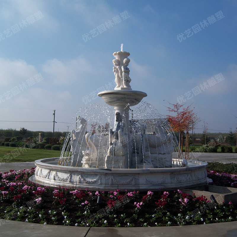 歐式石雕噴泉，石雕景觀噴泉