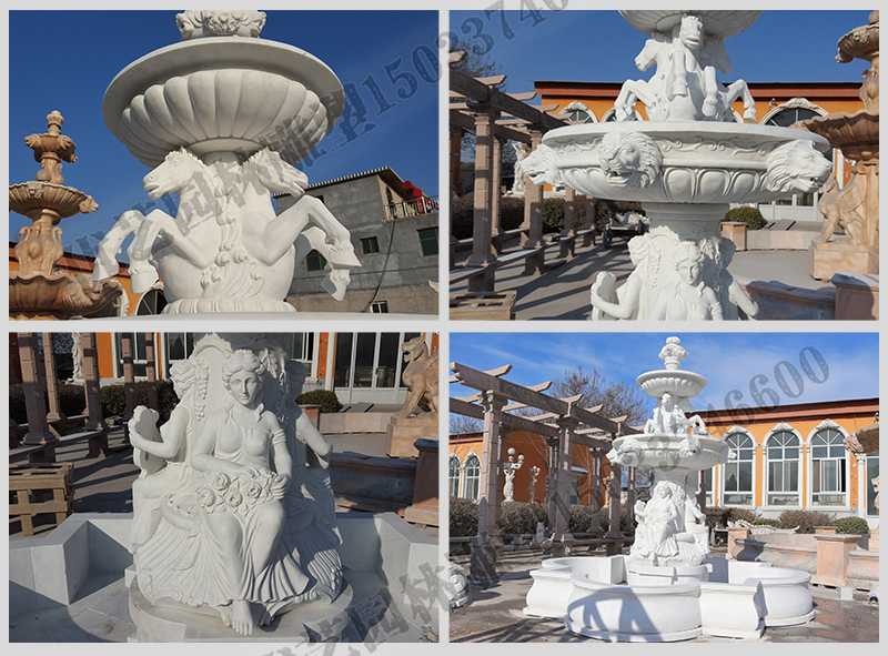 大理石噴泉，歐式人物動(dòng)物噴泉，室外景觀噴泉定制