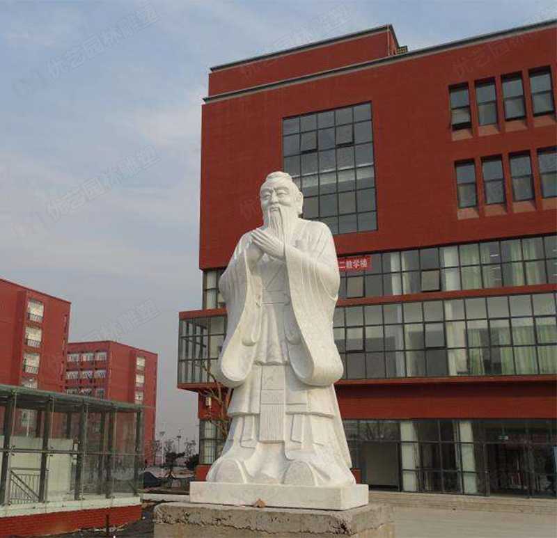 校園石雕孔子像，大理石孔子像