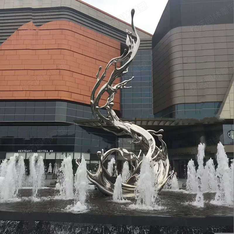 不銹鋼浪花雕塑，不銹鋼雕塑廠家
