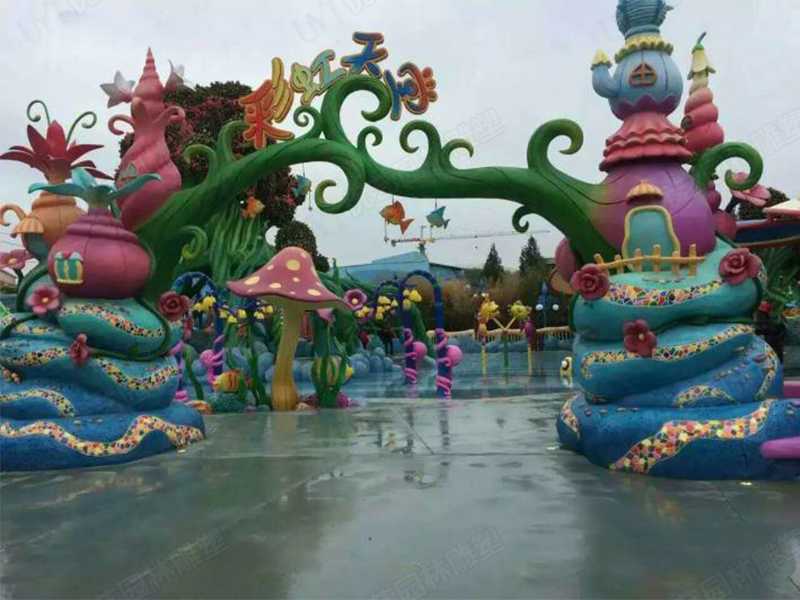 水泥雕塑，水泥卡通門頭