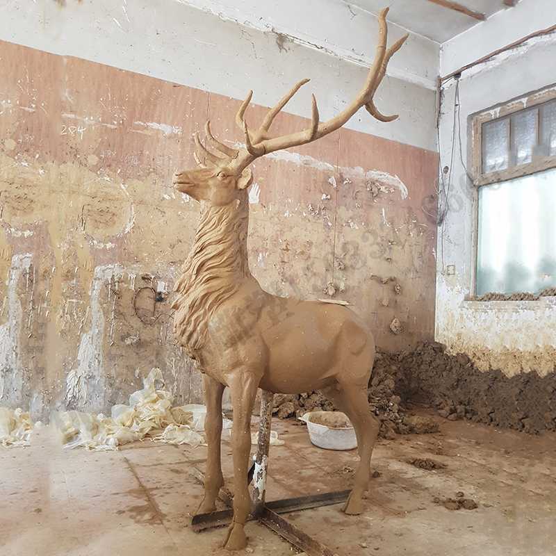 銅鹿模型，銅麋鹿雕塑，麋鹿模型，銅麋鹿泥模1.jpg